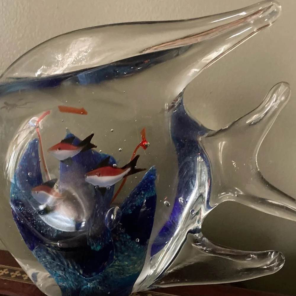 Murano Handcrafted Glass Fish Aquarium Decor